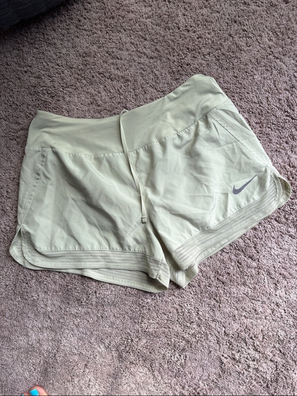 Nike Women's Sage Green Performance Running Shorts size medium